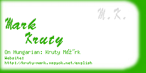 mark kruty business card